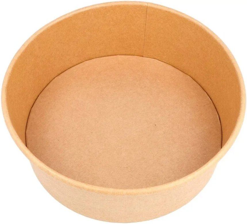 Bol rond en carton kraft pour plats à emporter