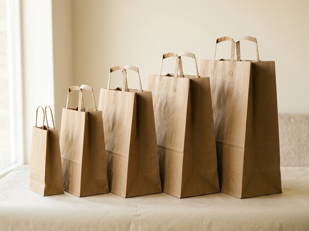 Gamme de sacs kraft du plus petit au plus grand format